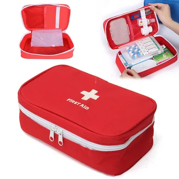 Аптечка за първа помощ Преносима Пътна чанта Капацитетът за пътуване Комплект за оцеляване Чанта-Органайзер Външна Медицинска Скоростна Автомобилна Медицинска опаковка Таблетка