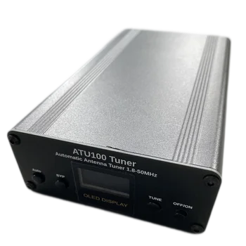 ANTUNER ATU-100 100 W 1,8 Mhz До 30 Mhz, Акумулаторна батерия Антена Тунер Професия Морз КСВ/Метър За КВ Радио-0,96-Инчов OLED