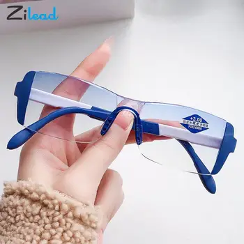 Zilead Модни Очила За Четене Без Рамки, Нови, Далечни И Близки Очила С Двойна Употреба Със Защита От Синя Светлина, Дальнозоркие Очила За Жени, Мъже, Градиентное Стъкло